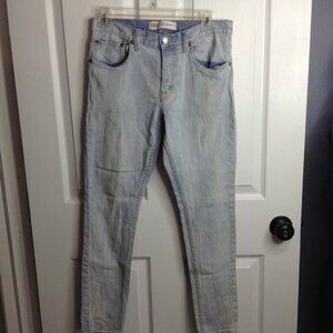 2018 Levi's 501 Skinny; 16 regular, Youth, Denim Jeans, Y2K, Light wash, Boho